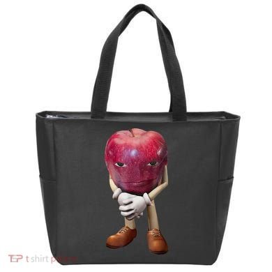 Me Asf Apple Funny Apple Face Meme Wapple Tote Bag