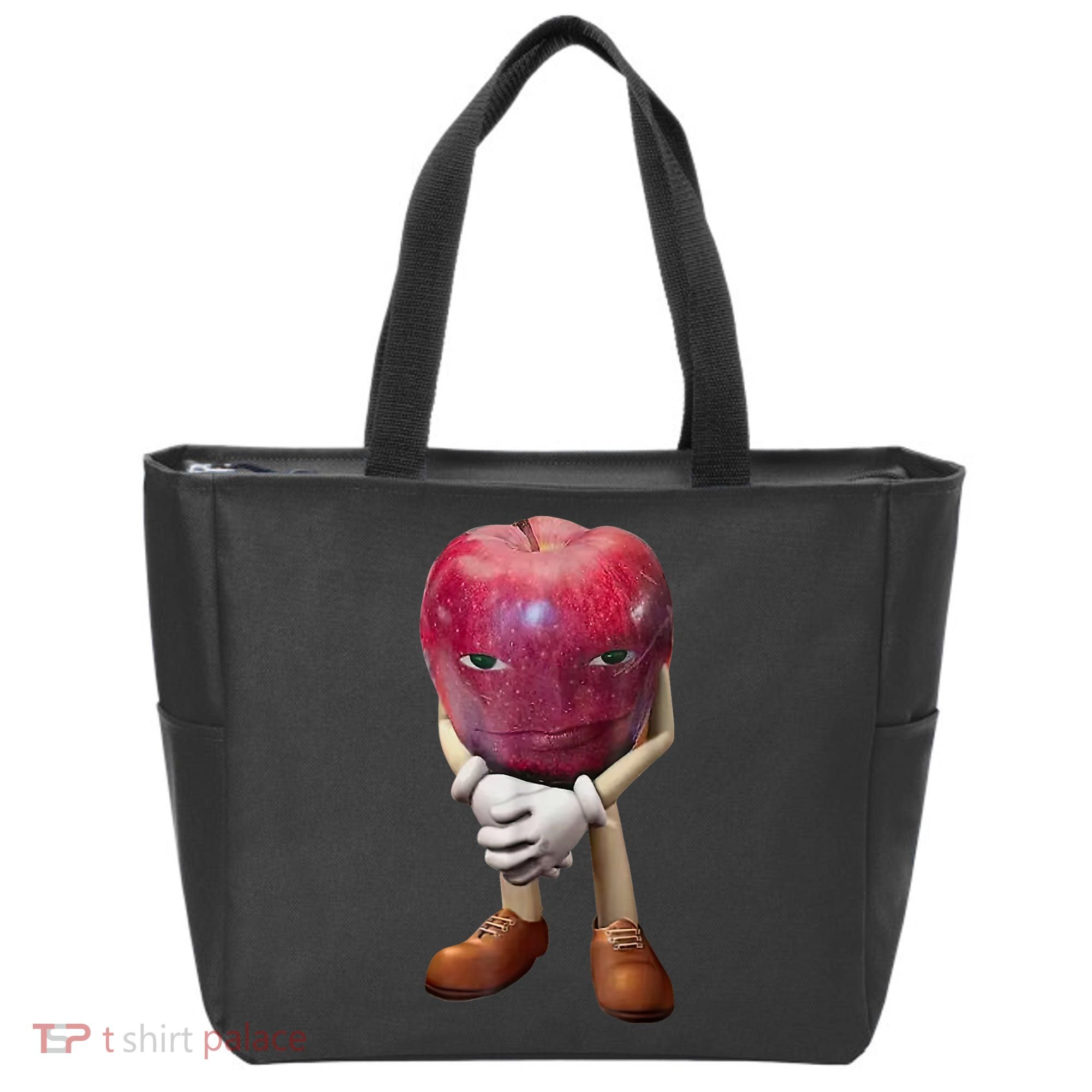 Me Asf Apple Funny Apple Face Meme Wapple Tote Bag