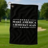 Make America A Democracy Again Gift Golf Towel thumb 1