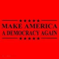 Make America A Democracy Again Gift Santa Hat thumb 1
