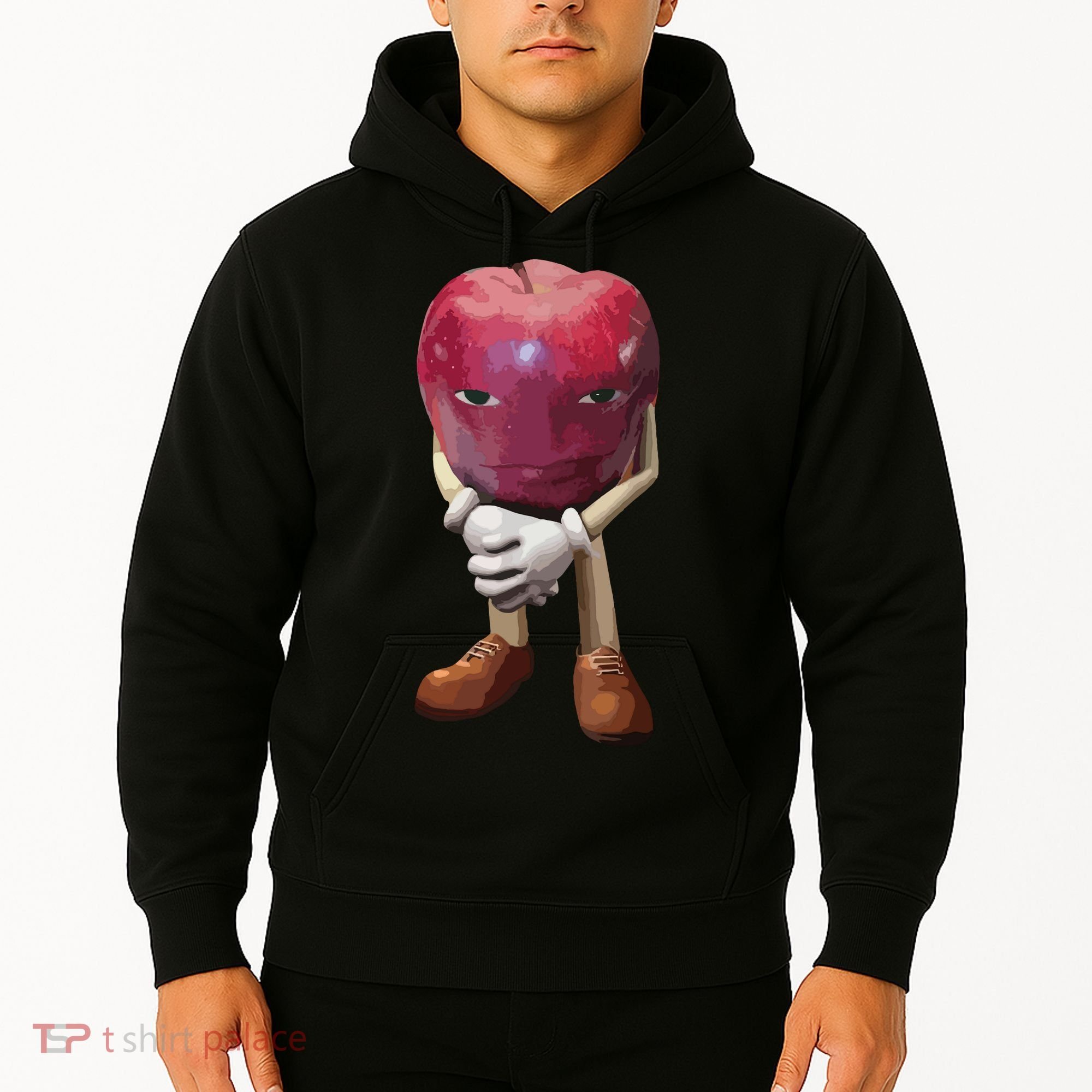 Me Asf Apple Funny Apple Face Meme Wapple Hoodie