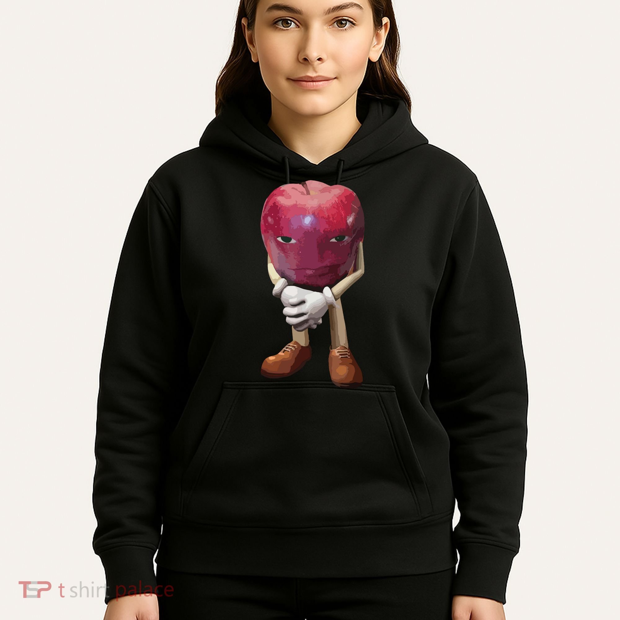 Me Asf Apple Funny Apple Face Meme Wapple Hoodie