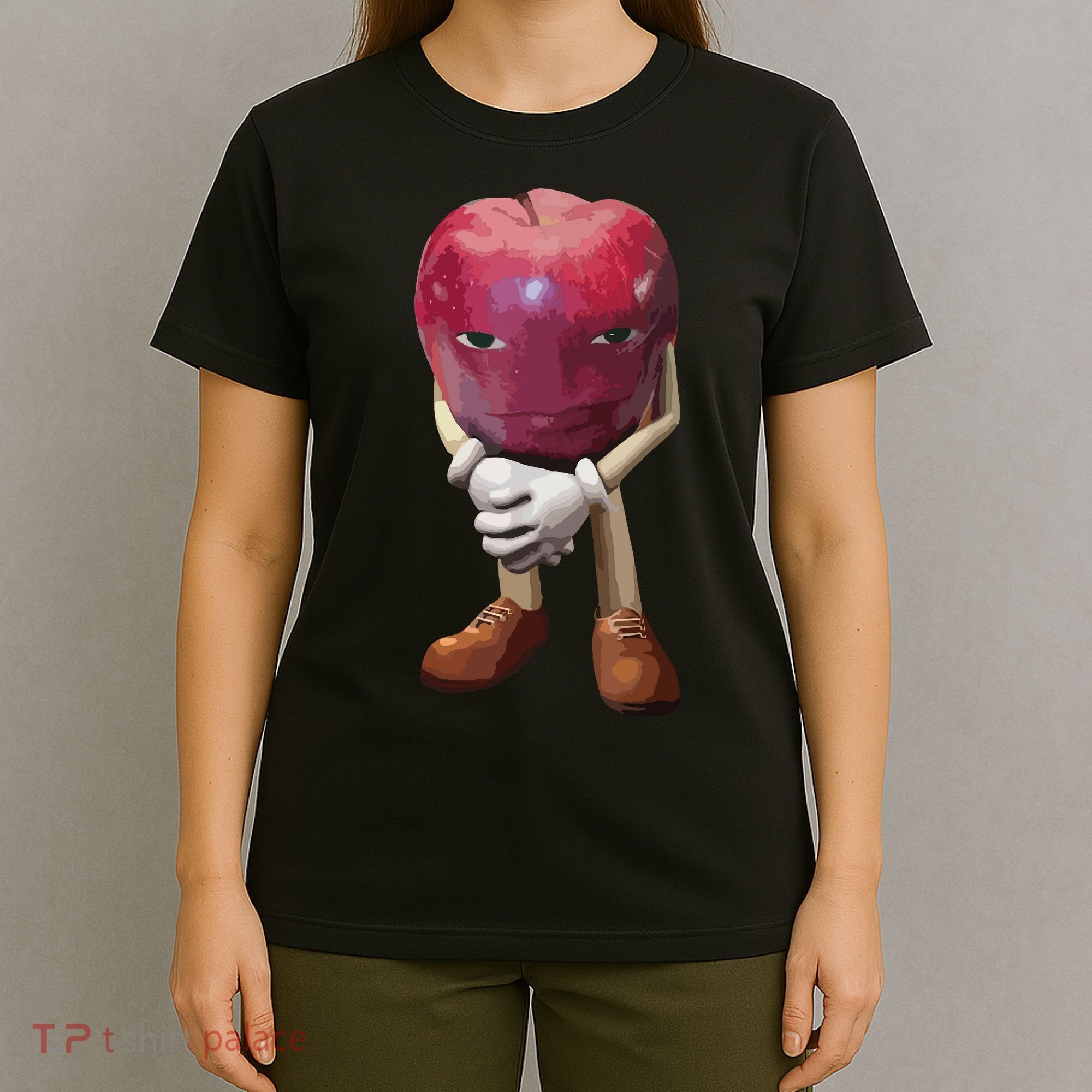 Me Asf Apple Funny Apple Face Meme Wapple T-Shirt