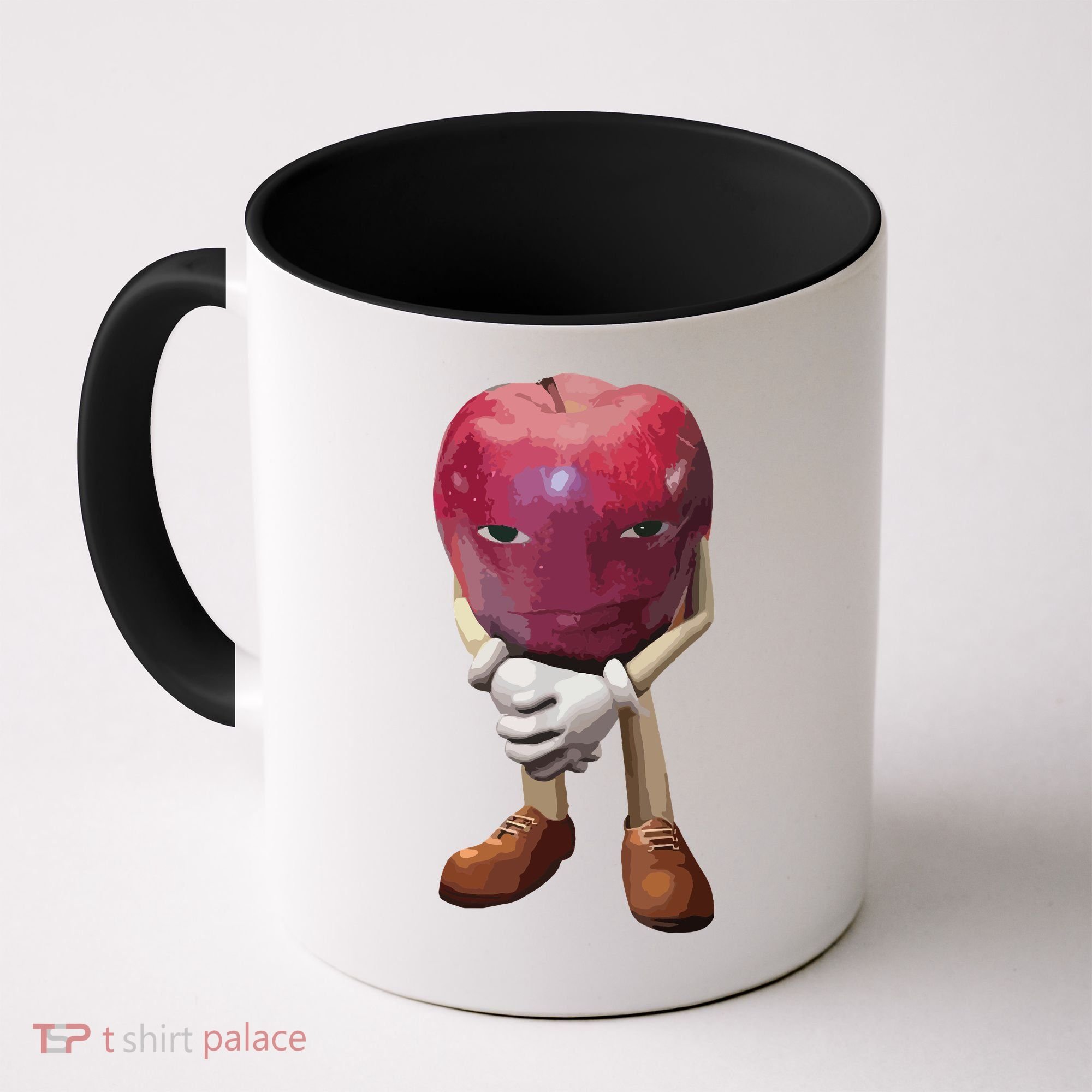 Me Asf Apple Funny Apple Face Meme Wapple Coffee Mug