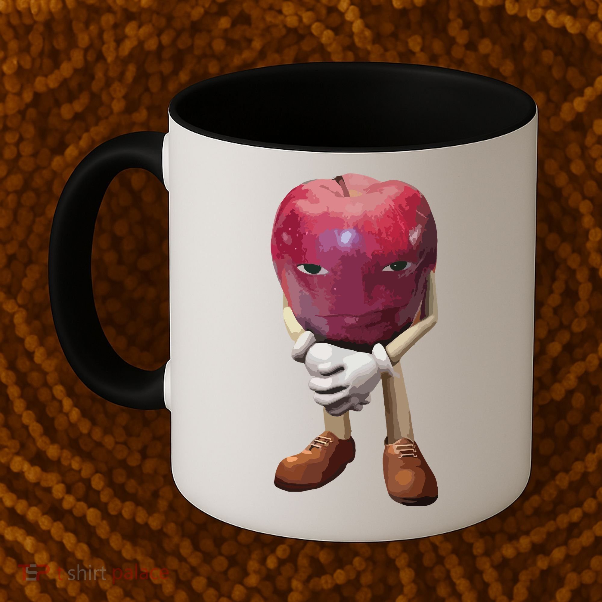 Me Asf Apple Funny Apple Face Meme Wapple Coffee Mug