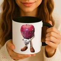 Me Asf Apple Funny Apple Face Meme Wapple Coffee Mug thumb 3