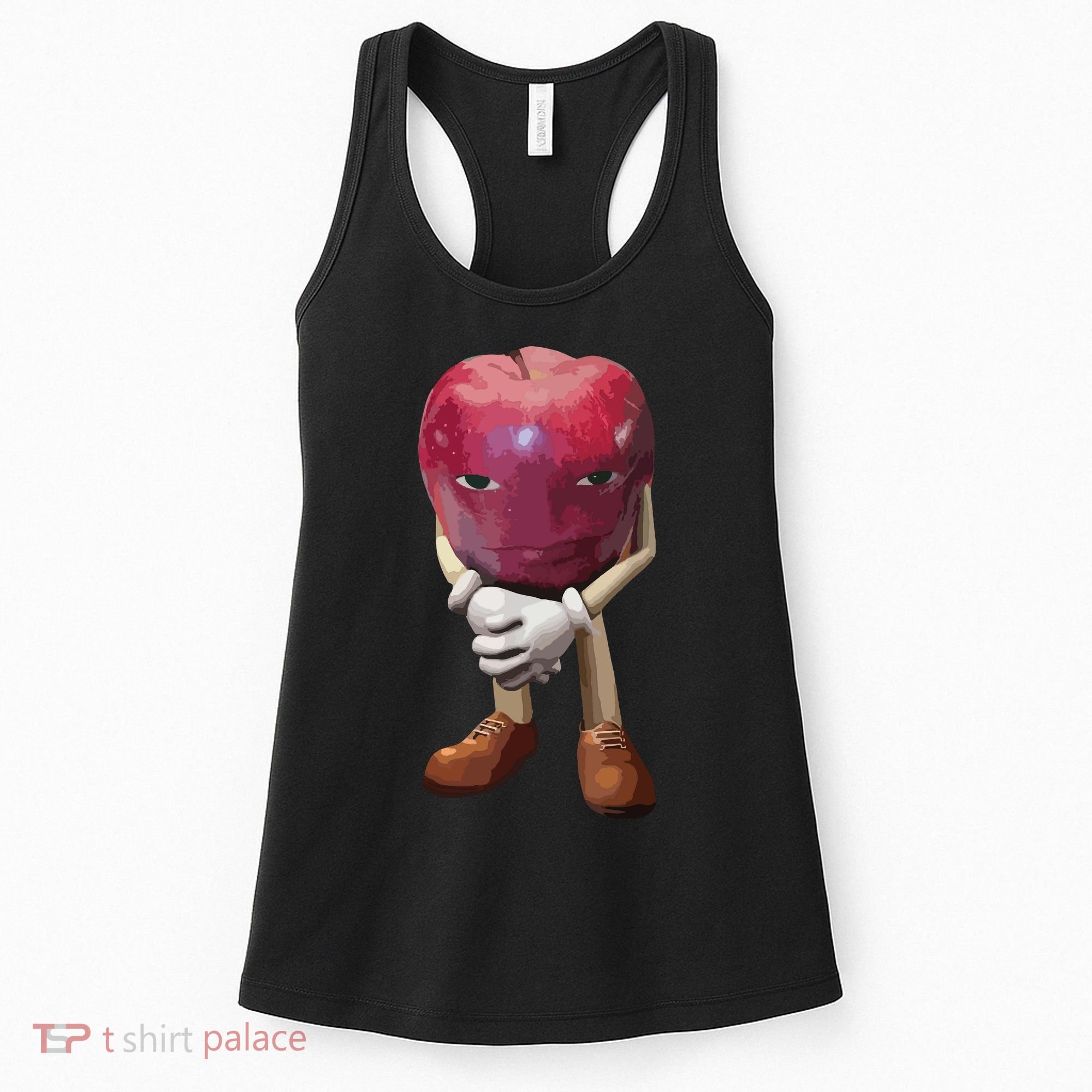 Me Asf Apple Funny Apple Face Meme Wapple Women's Tank Top