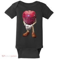 Me Asf Apple Funny Apple Face Meme Wapple Baby Bodysuit thumb 0