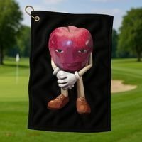 Me Asf Apple Funny Apple Face Meme Wapple Golf Towel thumb 1