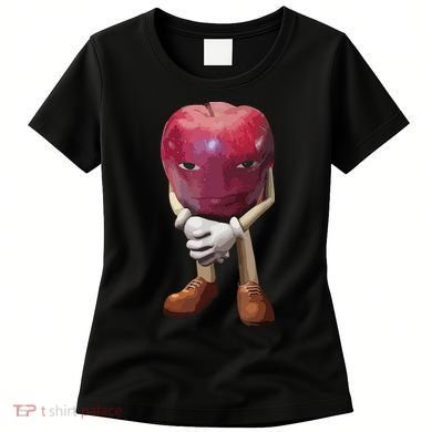 Me Asf Apple Funny Apple Face Meme Wapple Women's T-Shirt