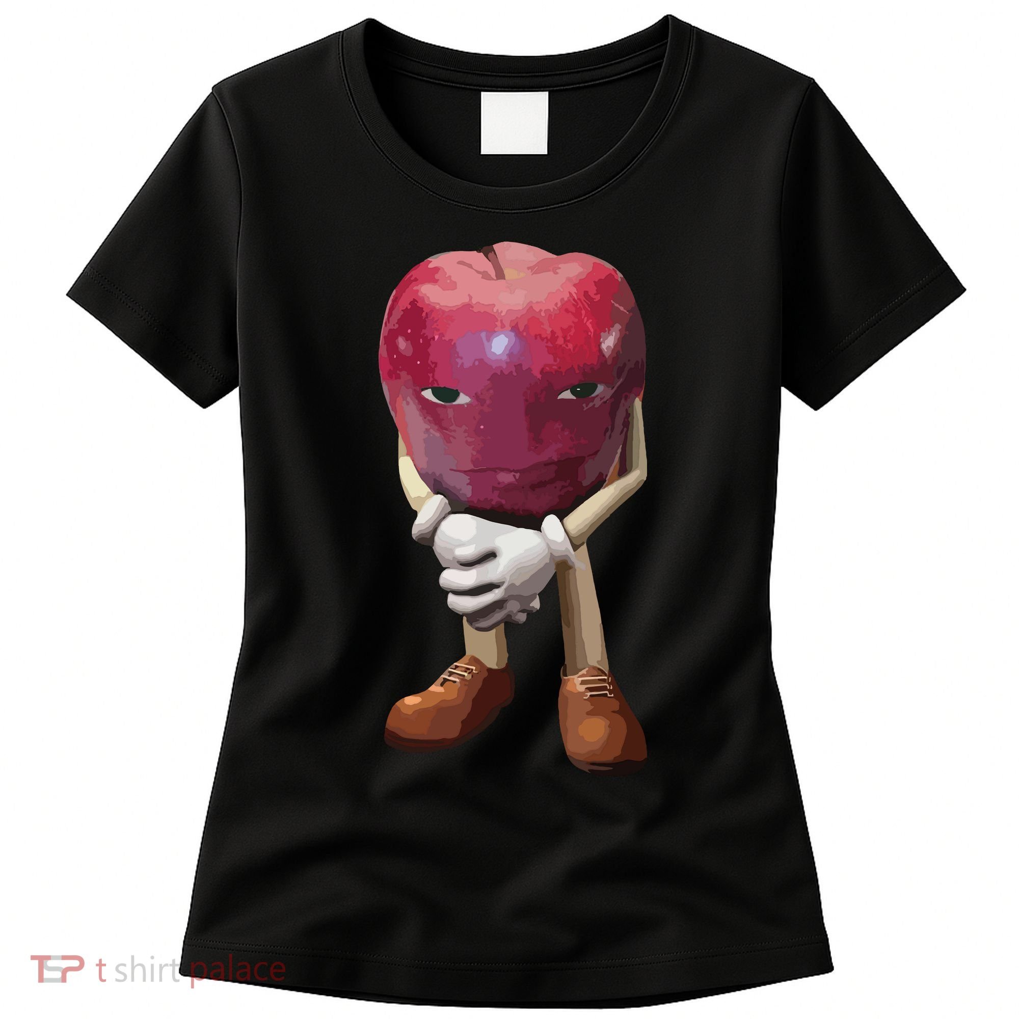 Me Asf Apple Funny Apple Face Meme Wapple Women's T-Shirt