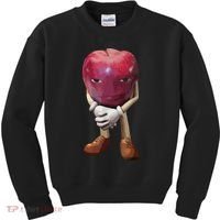 Me Asf Apple Funny Apple Face Meme Wapple Kids Sweatshirt thumb 0