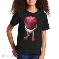Me Asf Apple Funny Apple Face Meme Wapple Kids T-Shirt thumb 2