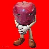 Me Asf Apple Funny Apple Face Meme Wapple Santa Hat thumb 1