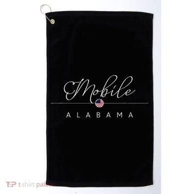 Mobile Alabama Al On Mobile Golf Towel