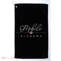 Mobile Alabama Al On Mobile Golf Towel thumb 0