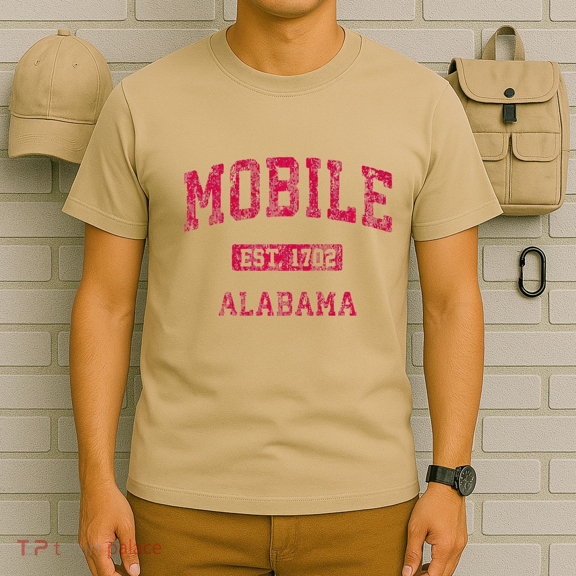 Mobile Alabama Al Vintage Athletic Sports T-Shirt