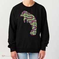 Manatee Autism Awareness Dugong Puzzle Day Mom Gift Women's Sweatshirt thumb 0