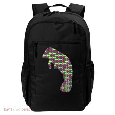 Manatee Autism Awareness Dugong Puzzle Day Mom Gift Backpack