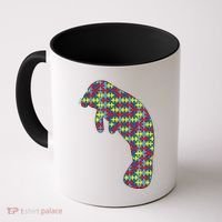 Manatee Autism Awareness Dugong Puzzle Day Mom Gift Coffee Mug thumb 0