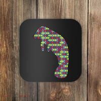 Manatee Autism Awareness Dugong Puzzle Day Mom Gift Coaster thumb 0