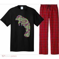 Manatee Autism Awareness Dugong Puzzle Day Mom Gift Pajama Set thumb 0