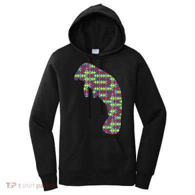 Manatee Autism Awareness Dugong Puzzle Day Mom Gift Women's Hoodie