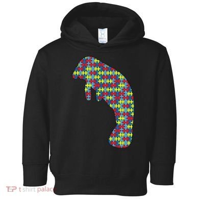 Manatee Autism Awareness Dugong Puzzle Day Mom Gift Toddler Hoodie