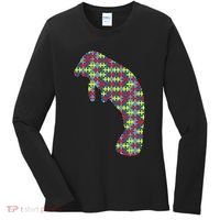 Manatee Autism Awareness Dugong Puzzle Day Mom Gift Women's Long Sleeve Shirt thumb 0