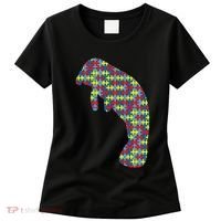 Manatee Autism Awareness Dugong Puzzle Day Mom Gift Women's T-Shirt thumb 0