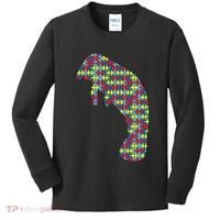 Manatee Autism Awareness Dugong Puzzle Day Mom Gift Kids Long Sleeve Shirt thumb 0