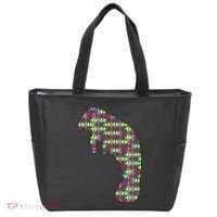 Manatee Autism Awareness Dugong Puzzle Day Mom Gift Tote Bag thumb 0