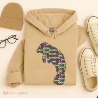 Manatee Autism Awareness Dugong Puzzle Day Mom Gift Hoodie thumb 4