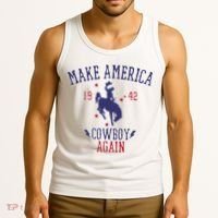 Makes America A Cowboy Again Western Life Country Tank Top thumb 3