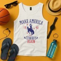 Makes America A Cowboy Again Western Life Country Tank Top thumb 4