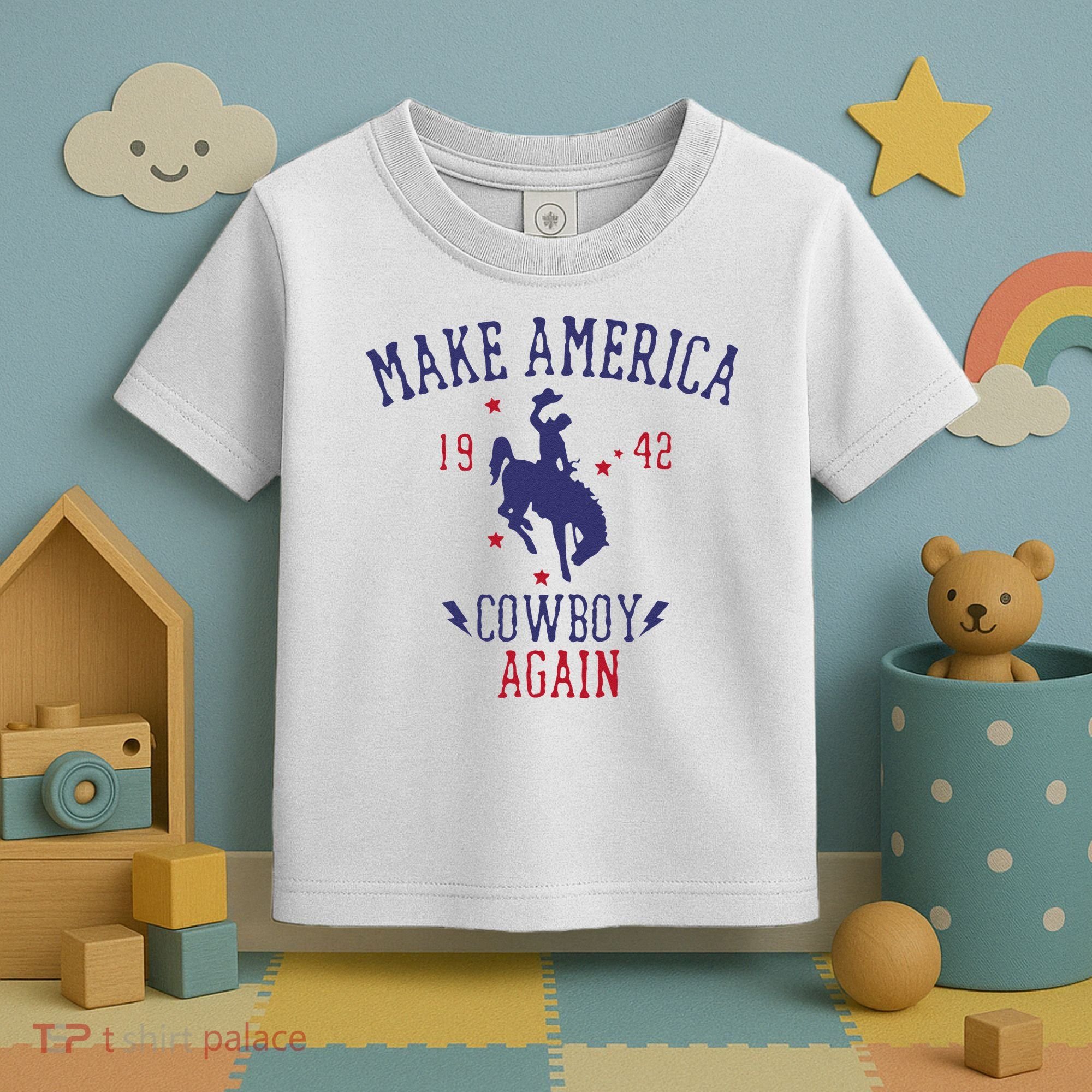 Makes America A Cowboy Again Western Life Country Toddler T-Shirt