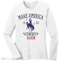 Makes America A Cowboy Again Western Life Country Women's Long Sleeve Shirt thumb 0