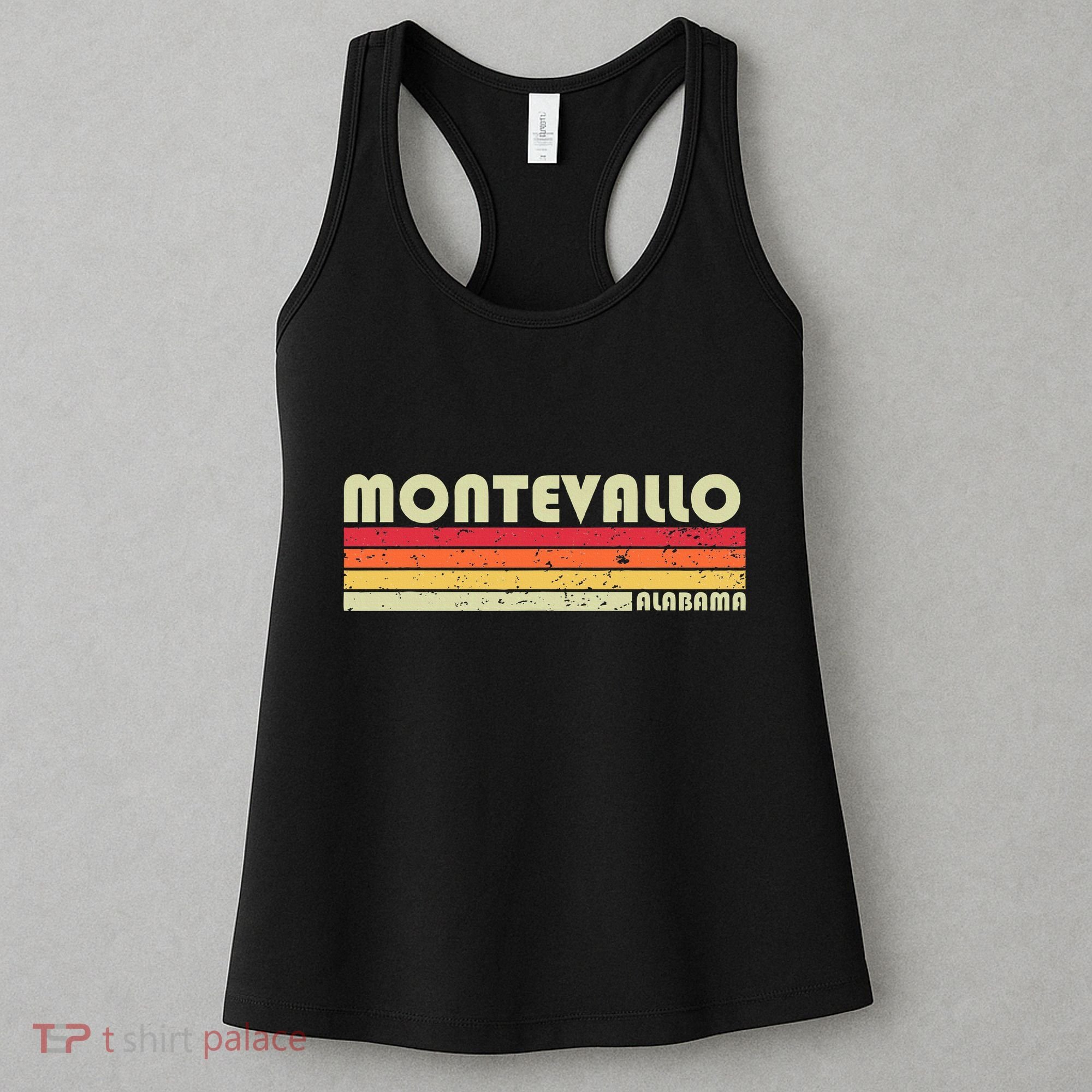 Montevallo Al Alabama Funny City Home Roots Gift Retro 80s Women's Tank Top