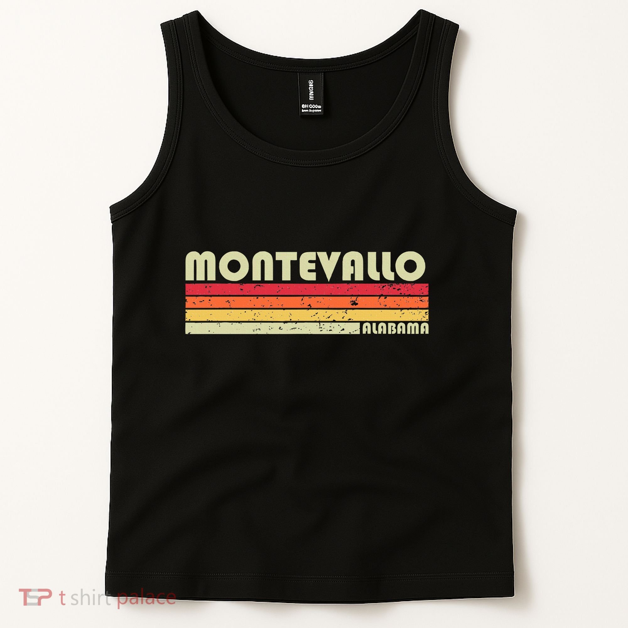Montevallo Al Alabama Funny City Home Roots Gift Retro 80s Tank Top