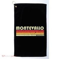 Montevallo Al Alabama Funny City Home Roots Gift Retro 80s Golf Towel thumb 0