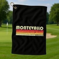 Montevallo Al Alabama Funny City Home Roots Gift Retro 80s Golf Towel thumb 1
