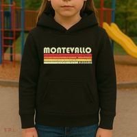 Montevallo Al Alabama Funny City Home Roots Gift Retro 80s Kids Hoodie thumb 3