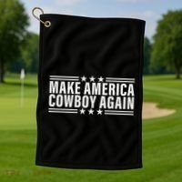 Makes America A Cowboy Again Golf Towel thumb 1