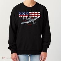 Military Airplane A10 Warthog American Flag Women's Sweatshirt thumb 0