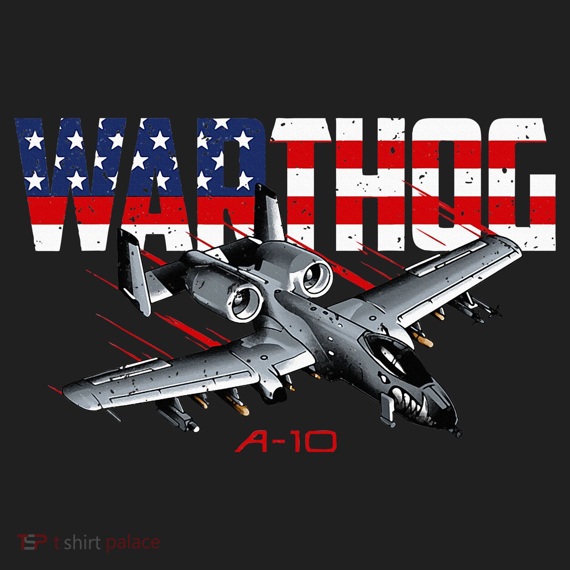 Military Airplane A10 Warthog American Flag Women's Sweatshirt