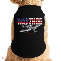 Military Airplane A10 Warthog American Flag Doggie Tank thumb 0
