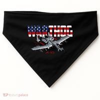 Military Airplane A10 Warthog American Flag USA-Made Doggie Bandana thumb 0