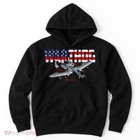 Military Airplane A10 Warthog American Flag Hoodie thumb 0