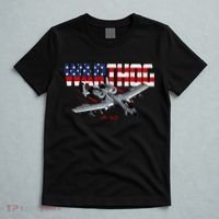 Military Airplane A10 Warthog American Flag T-Shirt thumb 5