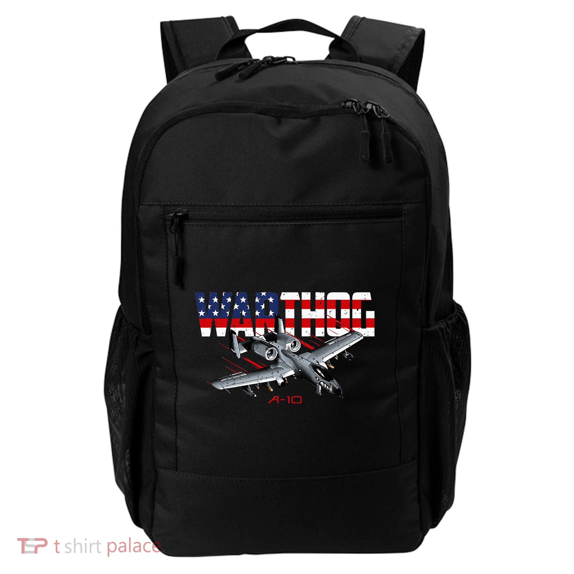 Military Airplane A10 Warthog American Flag Backpack